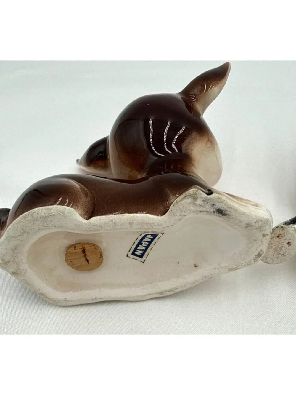 Vintage Ceramic Deer Salt & Pepper Shakers Brown Japan Retro Kitchen Decor
